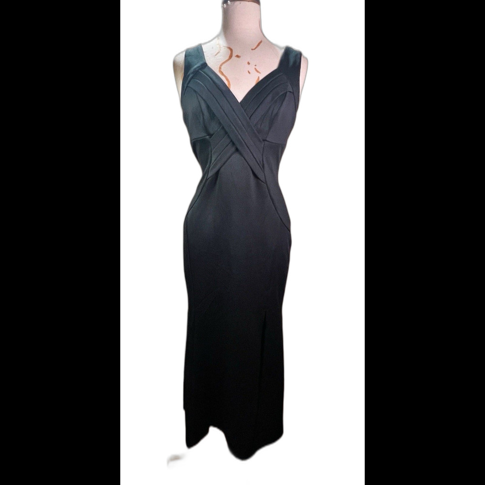 Vivid Aura Evening Dress Size 8 Women's Black Mob Wife Glam Cocktail Piece